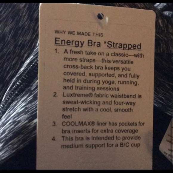 Sold** Lululemon Energy Sports Bra - Picture 4 of 4